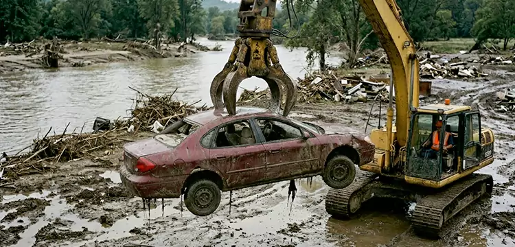 Flood-Damaged Junk Car Disposal in Detroit