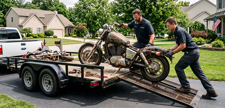 Damaged Motorcycle Removal in Detroit