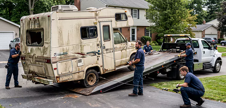 Water Damaged Junk RV Removal in Detroit