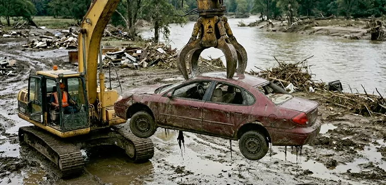 Flood Damaged Junk Car Pick Up for Cash in Detroit